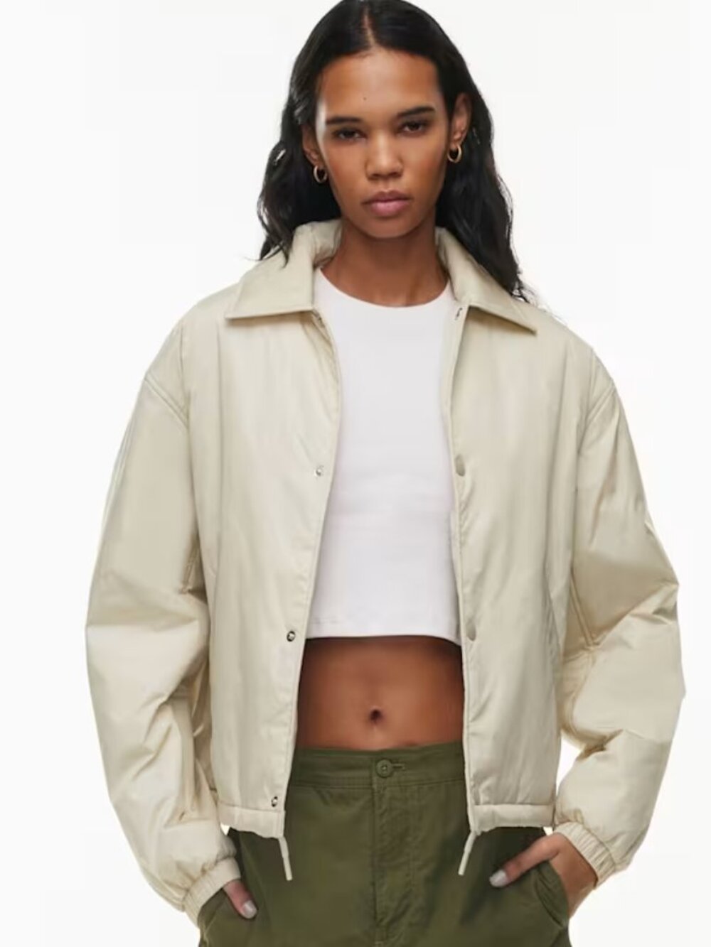 NWOT Aritzia Puffer Coaches Short Jacket
